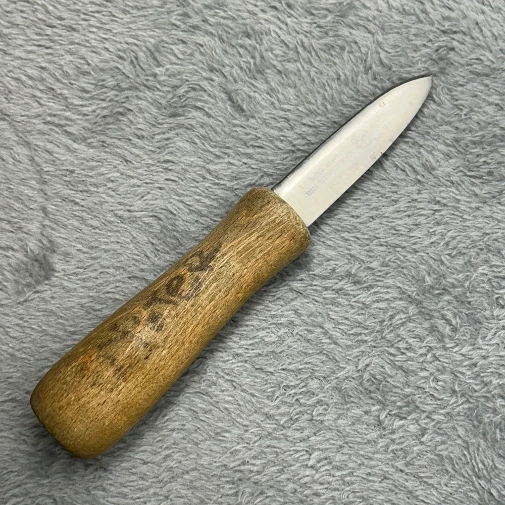 Serco Stainless Steel Oyster Knife Wood Handle Japan 53375 Vintage Shucker